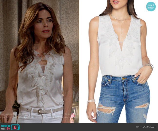 Ramy Brook Rani Top worn by Victoria Newman (Amelia Heinle) on The Young and the Restless