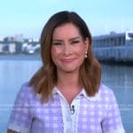 Rebecca’s lilac gingham polo top on Good Morning America