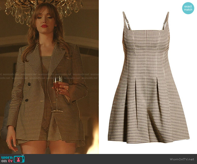 Check Romper by Rebecca Taylor worn by Kirby Anders (Maddison Brown) on Dynasty