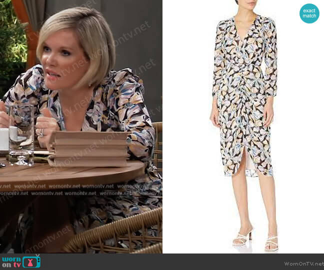 Rebecca Taylor Long Sleeve Bow Fleur Dress worn by Ava Jerome (Maura West) on General Hospital