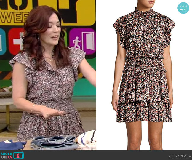 Rebecca Taylor La Vie Gitane Floral Dress worn by Amy Goodman on Live with Kelly and Mark