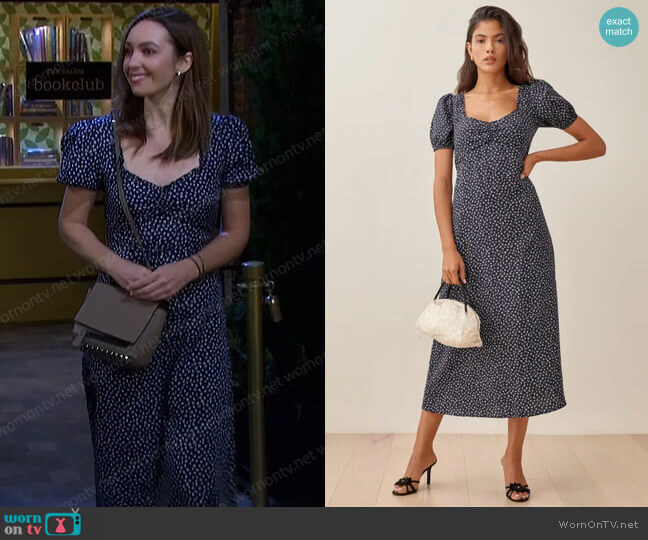 Reformation Kelby Dress worn by Gwen Rizczech (Emily O'Brien) on Days of our Lives