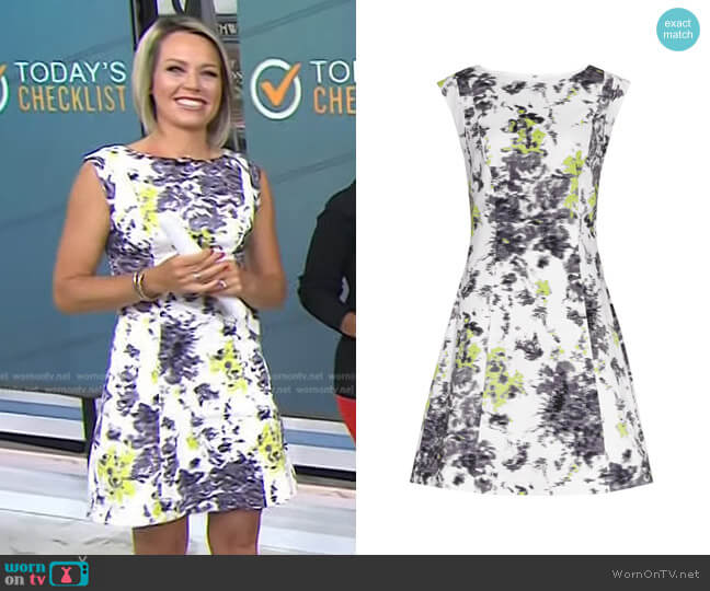 Reiss Ottoline Vintage Floral Print Dress worn by Dylan Dreyer on Today