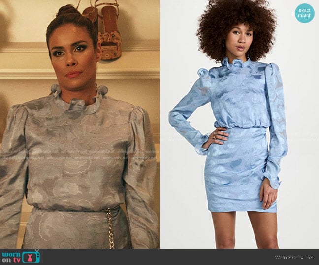 Rina Dress by Saloni worn by Cristal Jennings (Daniella Alonso) on Dynasty