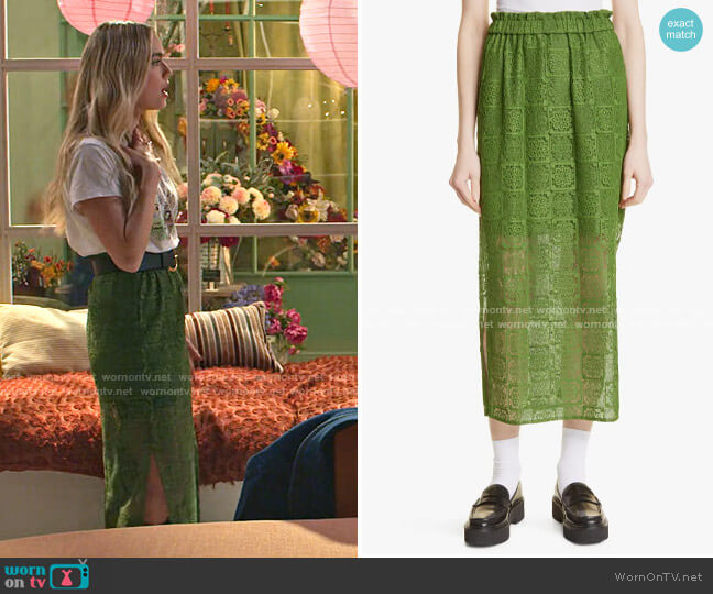 Samsoe Samsoe Fan Lace Skirt worn by Maggie (Rebecca Rittenhouse) on Maggie