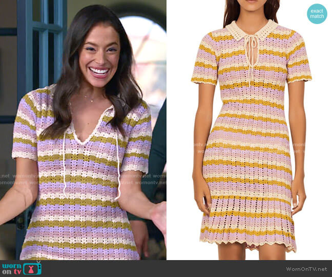 Sandro Ethel Crocheted Mini Dress worn by Jessie (Chloe Bridges) on Maggie