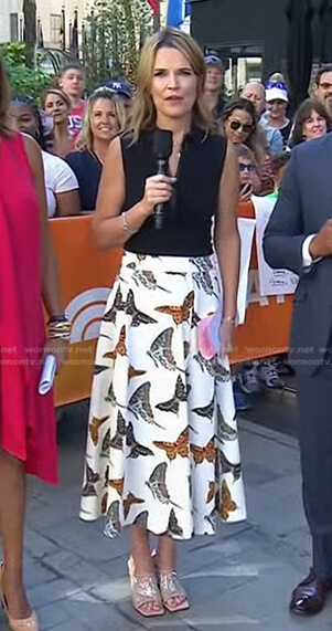 Savannah’s butterfly print skirt on Today