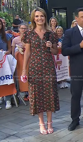Savannah's floral zip front dress on Today