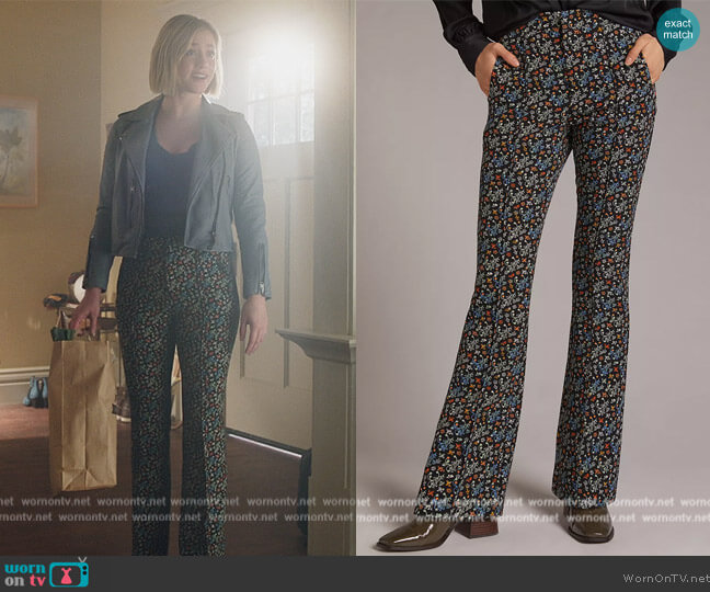 Printed Tailored Flared Trousers by Scotch and Soda worn by Betty Cooper (Lili Reinhart) on Riverdale