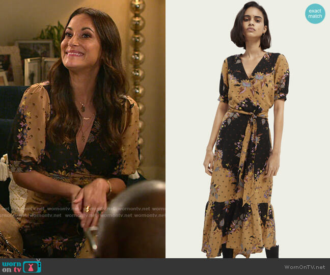 Scotch & Soda Printed Maxi Dress worn by Amy (Angelique Cabral) on Maggie