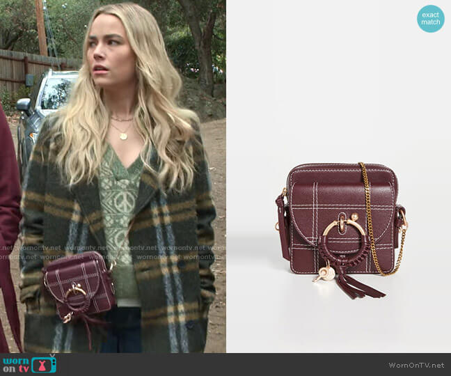 See by Chloe Joan Mini Crossbody Bag in Obscure Purple worn by Maggie (Rebecca Rittenhouse) on Maggie