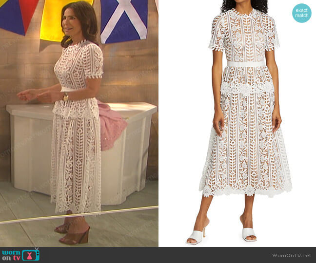 Lace Midi-Dress by Self-Portrait worn by Hope Williams (Kristian Alfonso) on Days of our Lives