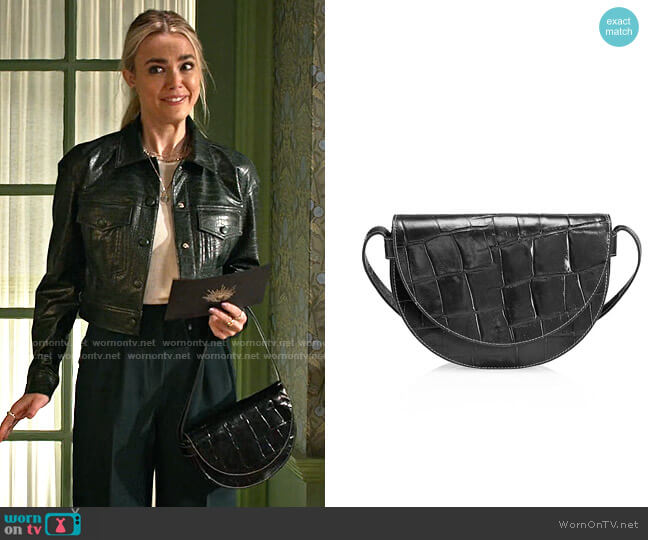 Staud Amal Croc Bag worn by Maggie (Rebecca Rittenhouse) on Maggie