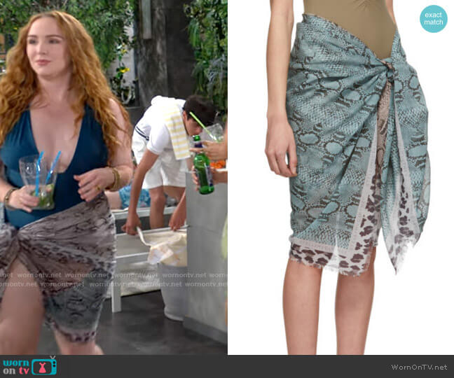 Stella McCartney Snake Sarong worn by Mariah Copeland (Camryn Grimes) on The Young and the Restless