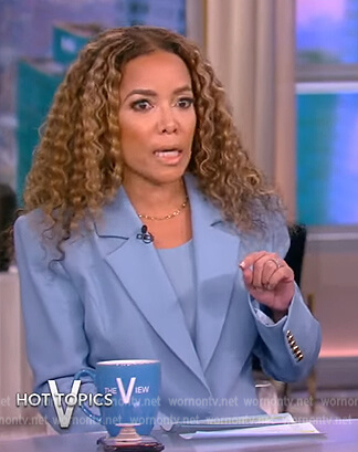 Sunny’s blue blazer with button cuffs on The View