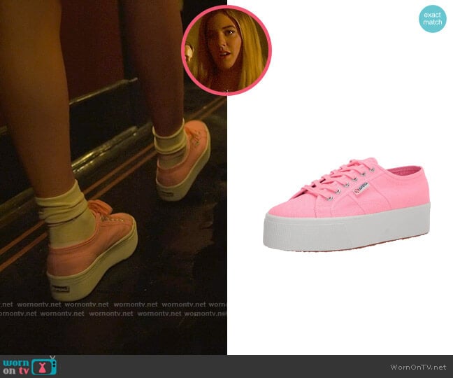 Superga Platform Sneakers in Hot Pink worn by Karen Beasley (Mallory Bechtel) on Pretty Little Liars Original Sin