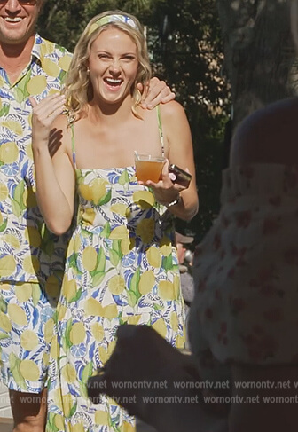 Taylor's lemon print dress on Southern Charm