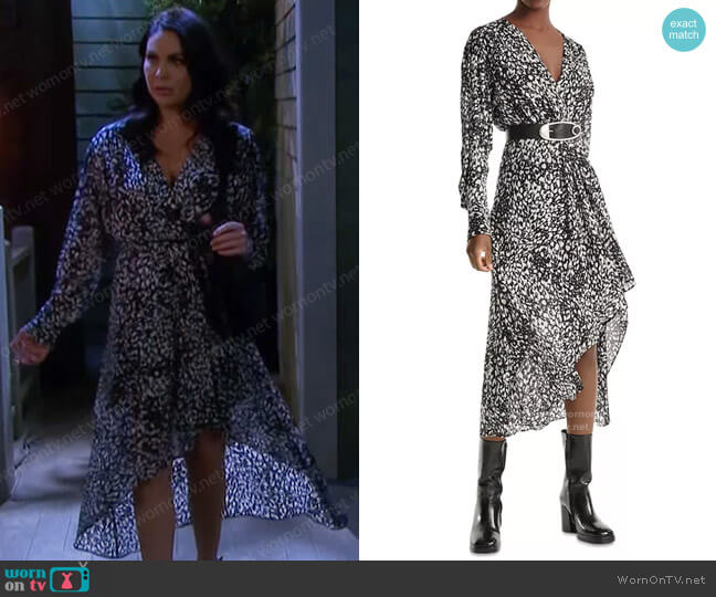 Animal Print Dress by The kooples worn by Chloe Lane (Nadia Bjorlin) on Days of our Lives