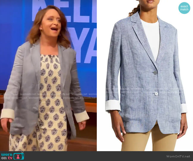 Combo Blazer Jacket by Theory worn by Rachel Dratch on Live with Kelly and Ryan