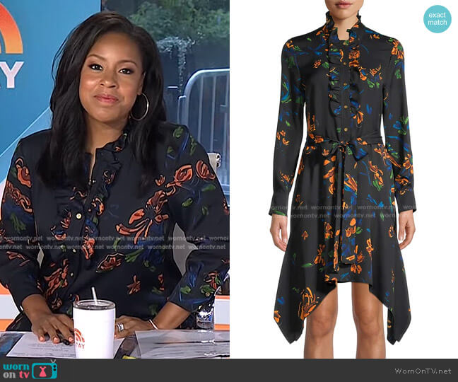 Tory Burch Pleated Cora Dress worn by Sheinelle Jones on Today