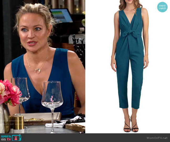 Trina Turk Bauble Jumpsuit in Alexandrite worn by Sharon Newman (Sharon Case) on The Young and the Restless