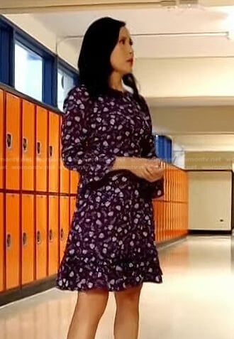 Vicky’s purple floral dress on Today