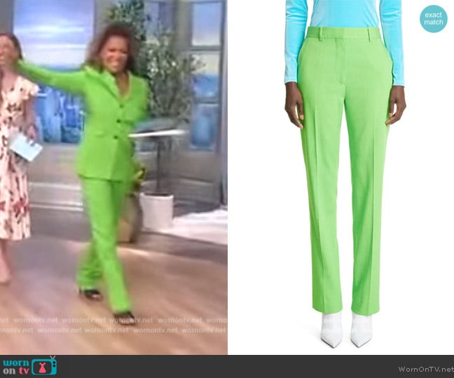  Tailored Slim Fit High Waist Trousers worn by Sunny Hostin on The View