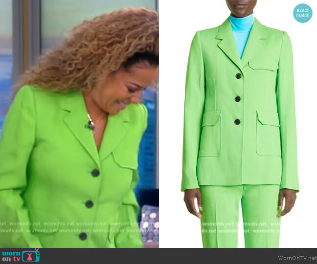  Tailored Three-Button Jacket worn by Sunny Hostin on The View