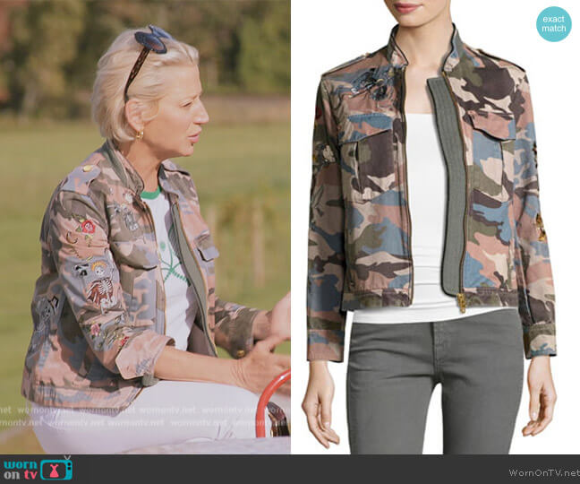Kavy Embroidered Camo Utility Jacket by Zadig and Voltaire worn by Dorinda Medley on The Real Housewives Ultimate Girls Trip