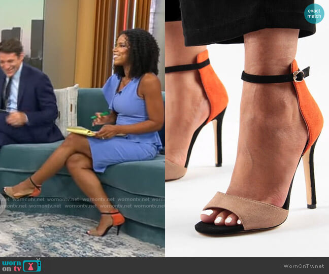 Zara Colorblock Sandal worn by Adriana Diaz on CBS Mornings
