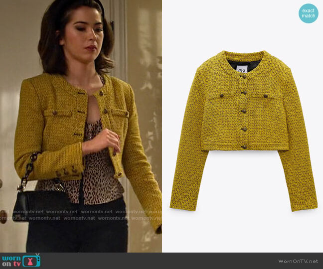 Zara Textured Jacket worn by Louise (Nichole Sakura) on Maggie