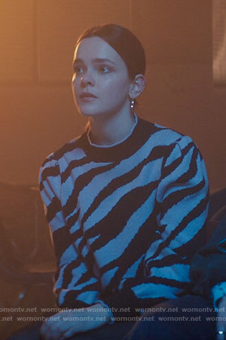 Zoe’s lilac zebra stripe sweater on Ms. Marvel