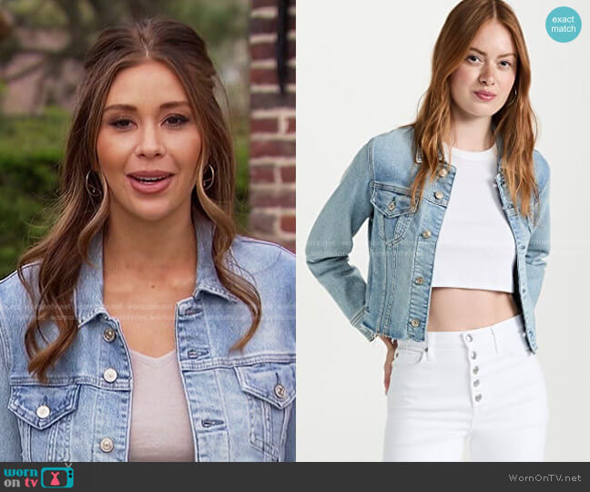7 For All Mankind Classic Trucker Jacket worn by Gabriela Windey on The Bachelorette