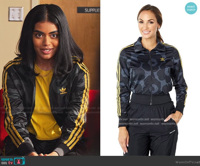 Adidas Marimekko Firebird Track Top worn by Aneesa (Megan Suri) on Never Have I Ever