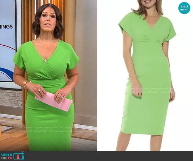 Alexia Admor Naomi Dress worn by Dana Jacobson on CBS Mornings