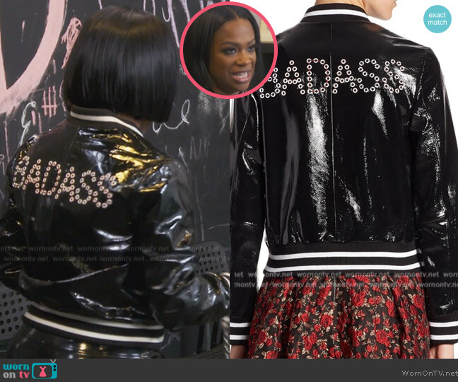 Alice + Olivia Demia Leather Jacket worn by Kandi Burruss on The Real Housewives of Atlanta