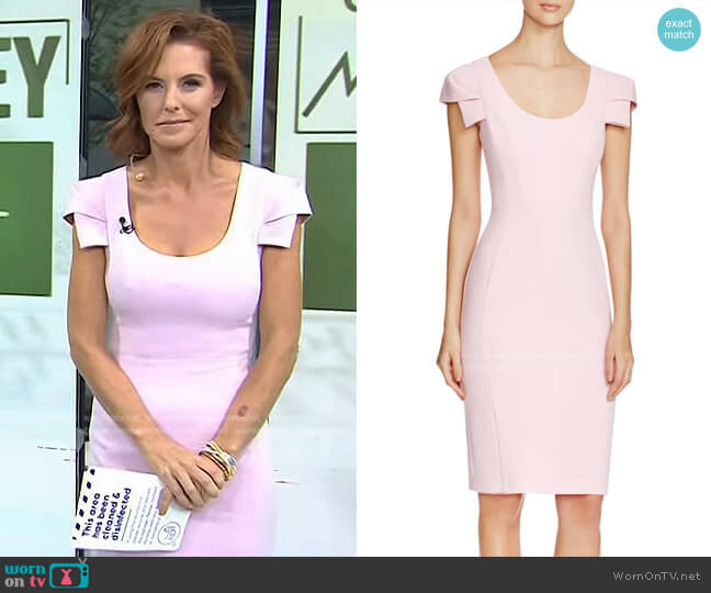 Black Halo Amelie Sheath Dress worn by Stephanie Ruhle on Today