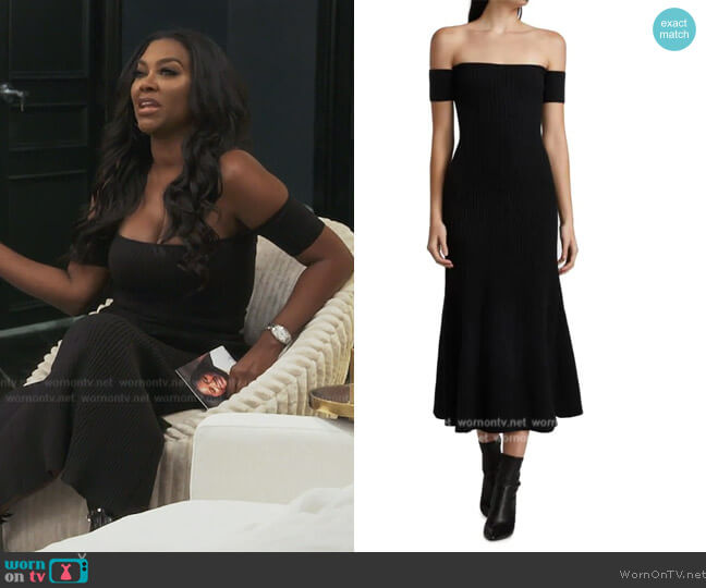 Anna Quan Valerie Off-The-Shoulder Dress worn by Kenya Moore on The Real Housewives of Atlanta