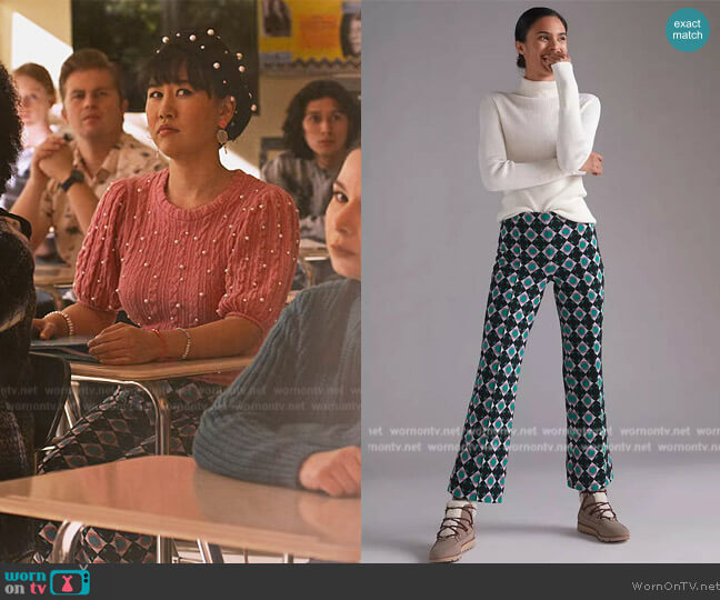 Maeve Kick Flare Pants by Anthropologie worn by Eleanor Wong (Ramona Young) on Never Have I Ever