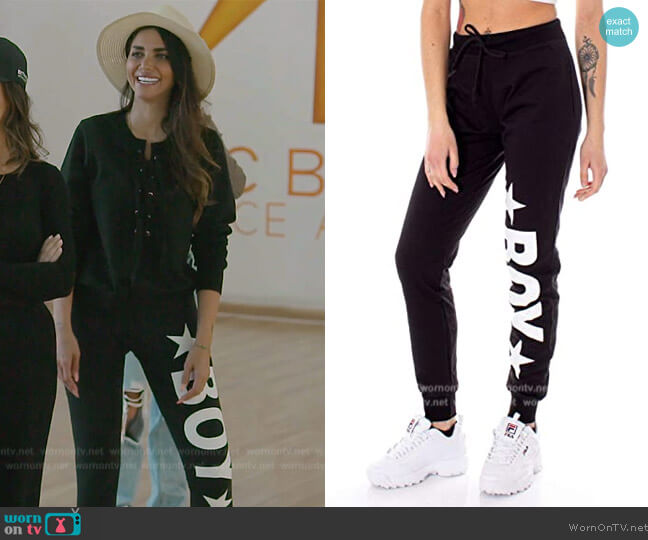 Boy London Joggers worn by Sara Al Madani (Sara Al Madani) on The Real Housewives of Dubai