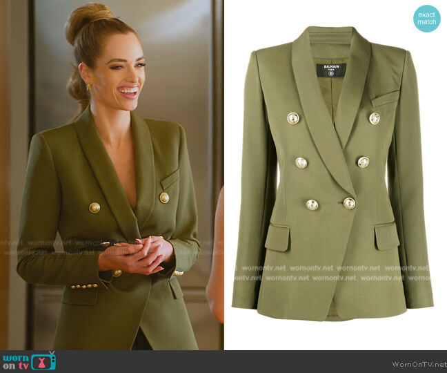 Balmain Embossed Buttons Blazer worn by Alexandra Jarvis (Alexandra Jarvis) on Selling the OC