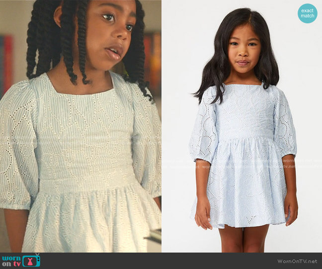Bardot Junior Girl's Mini Stripe Dress worn by Aisha (Farah Felisbret ) on Everythings Trash