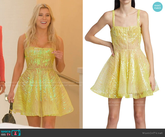  Mademouselle Sequin Fit-And-Flare Minidress worn by Alexandra Rose (Alexandra Rose) on Selling the OC