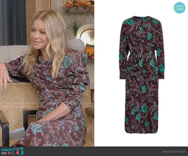 WornOnTV: Kelly’s brown floral print dress on Live with Kelly and Ryan ...
