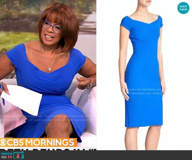 Chiara Boni La Petite Robe Elgin Dress worn by Gayle King on CBS Mornings