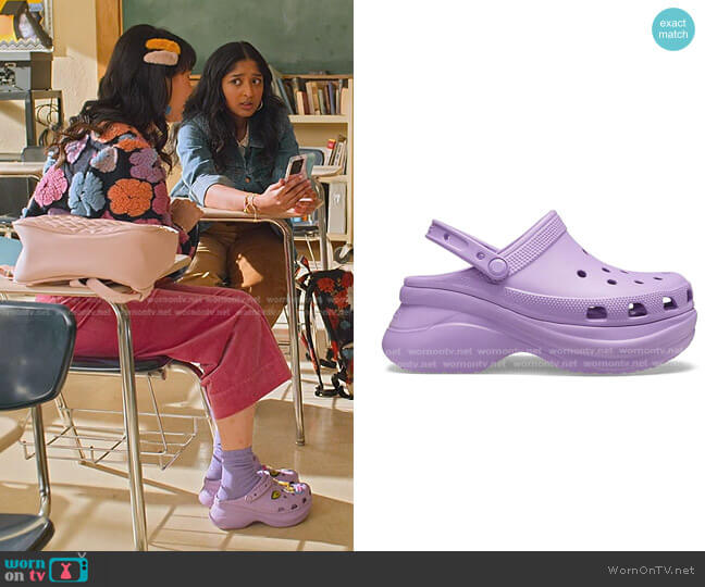 Crocs Classic Crush Clog worn by Eleanor Wong (Ramona Young) on Never Have I Ever