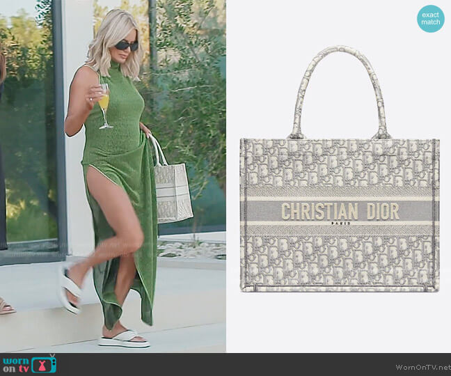 Dior Medium Book Tote worn by Caroline Stanbury (Caroline Stanbury) on The Real Housewives of Dubai