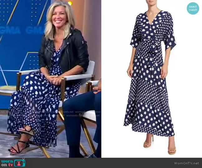 Diane von Furstenberg Eloise Asymmetrical Wrap Dress worn by Laura Wright on Good Morning America