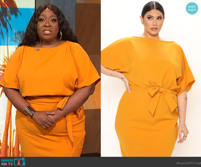 Fashion Nova Please Hold Midi Dress worn by Loni Love on E! News