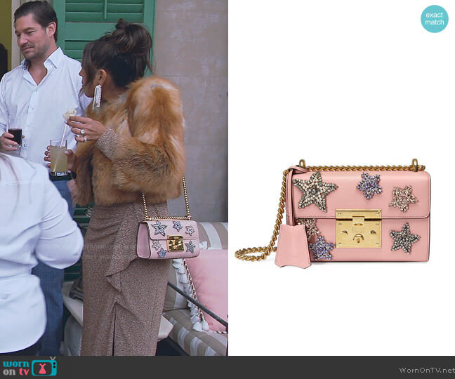 Gucci Padlock Small Crystal Star Shoulder Bag worn by Leva Bonaparte on Southern Charm